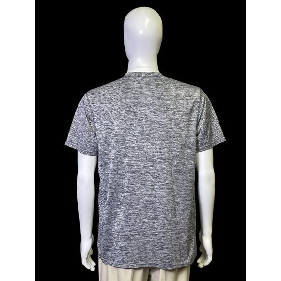 Russell Dri-Power 360 Gray V-Neck Short Sleeve Athletic Shirt Men's Size Large - Picture 2 of 9